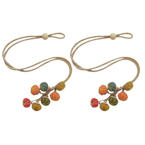 Gardinenhalter, 2 Stück Vorhang Raffhalter Mit Kürbis Anhänger, Verstellbar Vorhang Binder Hanfseil, Für Zuhause Herbstdekoration Gardinenhalter, 2 Stück Vorhang Raffhalter Mit Kürbis Anhänger, Verstellbar Vorhang Binder Hanfseil, Für Zuhause Herbstdekoration von Generisch