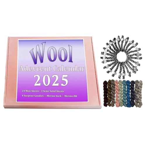 Garn Countdown Kalender 2025 - Strickgarn Countdown Kalender 2025, 24 Tage Wolle Strickgarn Weihnachten Countdownn Kalender | Urlaub Kreative Projekte Supplies für Mädchen Häkeln Frauen Garn Countdown Kalender 2025 - Strickgarn Countdown Kalender 2025, 24 Tage Wolle Strickgarn Weihnachten Countdownn Kalender | Urlaub Kreative Projekte Supplies für Mädchen Häkeln Frauen von Generisch