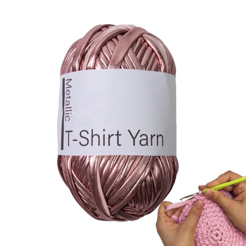 Garn zum Stricken,T-Shirt-Garn,Glanzgarn für T-Shirt -Modisches Häkel-Strickgarn, T- - zum Häkeln, Glanzgarn für Kleidung, Schlüsselanhänger-Anhänger von Generisch
