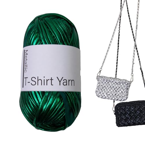 Garn zum Stricken,T-Shirt-Garn | Kleidungs-Bastelgarn -Stilvolles Glanzgarn, T-Shirt-Kleidungsgarn, Häkel-, Strick-, Pullover-, Schal-, Taschengarn-Zubehör Garn zum Stricken,T-Shirt-Garn | Kleidungs-Bastelgarn -Stilvolles Glanzgarn, T-Shirt-Kleidungsgarn, Häkel-, Strick-, Pullover-, Schal-, Taschengarn-Zubehör von Generisch