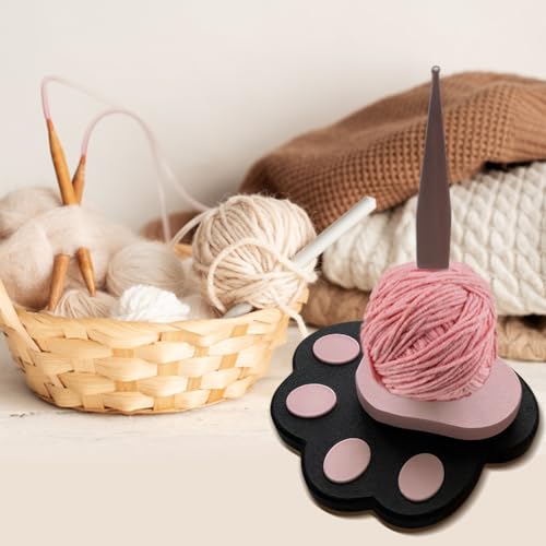 Garnknäuel Winder - Niedliches Katzenpfoten-Design Fadenwickler - Manueller Tragbarer Für Handarbeiten Tufting Stricken Heimdekoration Frauen Männer Großeltern von Generisch