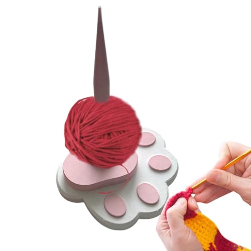 Garnknäuelwickler, Katzenpfotenform, tragbarer Fadenhalter zum Basteln, Nähen, Stricken, Damen, Anfänger, Großeltern Garnknäuelwickler, Katzenpfotenform, tragbarer Fadenhalter zum Basteln, Nähen, Stricken, Damen, Anfänger, Großeltern von Generisch