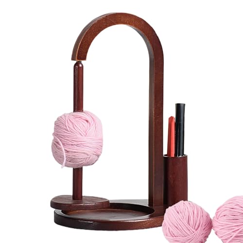 Garnspinner zum Häkeln,Wolle Jeanie Magnetischer Garnhalter, Magnetischer Garnhalter aus, Rotierender Garnstrickhalter, rutschfester Garnhalterständer mit Aufbewahrungsregal für Garnknäuel-Strick von Generisch