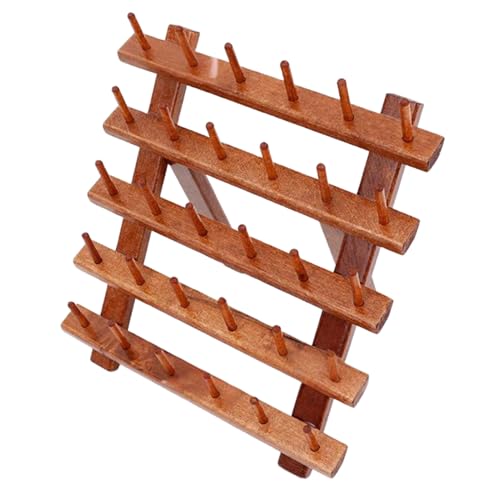 Garnspulenhalter – Holz-Stickgarnregal für 30 Spulen | Quilten, Binden, Basteln, faltbar, große Kapazität, Organizer mit stabiler Basis für Profis von Generisch