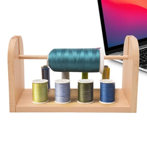 Garnspulenständer – Garn-Organizer-Ständer, Holzgarnspulen-Aufbewahrung, müheloser Ständer, Nähgarn-Organizer, Nähspule, Stickgarnregal zum Nähen, Sticken, Garnkugelständer von Generisch