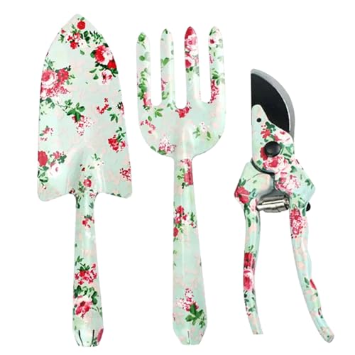 Gartengeräte-Set Gartenschaufel 3-Teilig Gartengeschenke Für Frauen Gartengeräte-Set Mit Blumendruck Robustes Gartengerät Inklusive Kelle Gartenschere Handrechen Damen-Garten-Geschenkset Gartengeräte-Set Gartenschaufel 3-Teilig Gartengeschenke Für Frauen Gartengeräte-Set Mit Blumendruck Robustes Gartengerät Inklusive Kelle Gartenschere Handrechen Damen-Garten-Geschenkset von Generisch