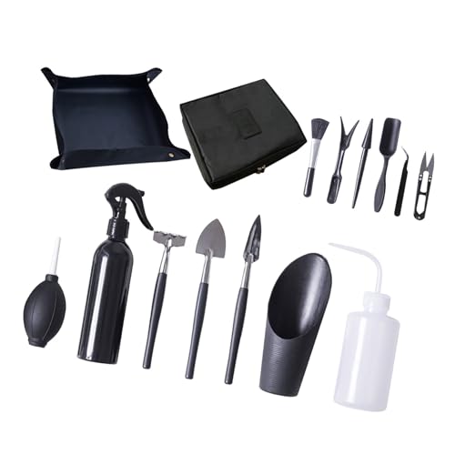 Gartengeräte-Set – Mini-Pflanzwerkzeuge für Sukkulenten-Umpflanzen, 15-teiliges Schaufel-Set für Miniatur-Feenpflanzen im Innenbereich von Generisch