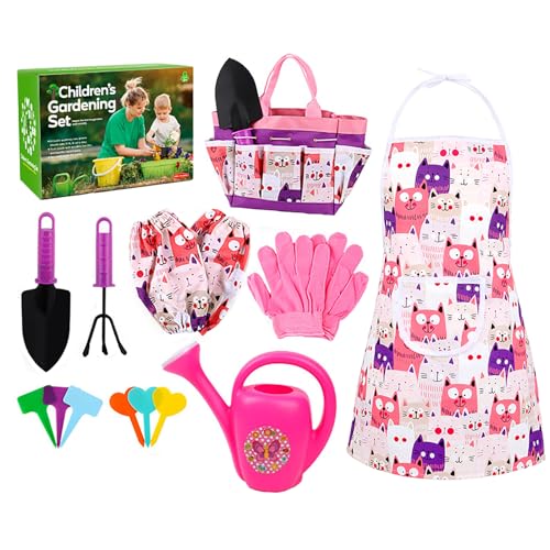 Gartenset für Kleinkinder - 16-teiliges Gartenset für Kinder,Gartengeräte-Set, Kindergartengeräte, Gartengeräte für Kinder, bestes Outdoor-Spielzeug, Geschenk für und Mädchen Gartenset für Kleinkinder - 16-teiliges Gartenset für Kinder,Gartengeräte-Set, Kindergartengeräte, Gartengeräte für Kinder, bestes Outdoor-Spielzeug, Geschenk für und Mädchen von Generisch