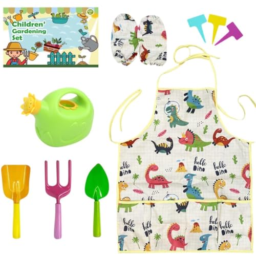 Gartenwerkzeuge für Kinder 10pcs/Set Kids Gardening Werkzeuge Buntes Kids Gardening Set mit Gabeln, Schaufeln, Rechen, Gießkanne, Ärmel, Lätzchen, Spielzeug Geschenk für Jungen Mädchen Gartenwerkzeuge für Kinder 10pcs/Set Kids Gardening Werkzeuge Buntes Kids Gardening Set mit Gabeln, Schaufeln, Rechen, Gießkanne, Ärmel, Lätzchen, Spielzeug Geschenk für Jungen Mädchen von Generisch