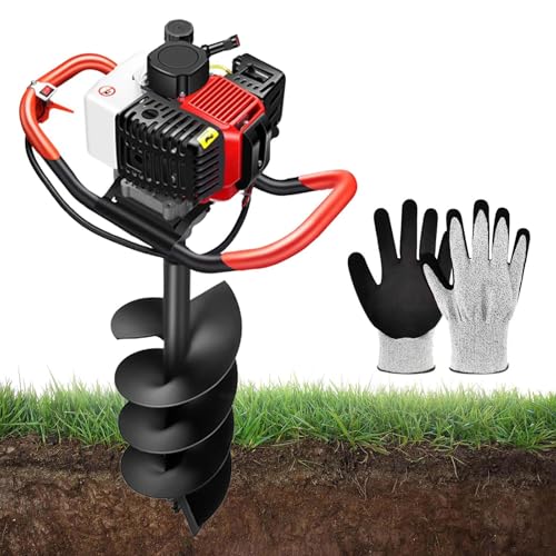 Gasbetriebener Erdbohrer mit 2-Takt, robust, kabellos, 199 cc, Benzin-Erdbohrer für Zäune, Gartenarbeit und Baumpflanzung Gasbetriebener Erdbohrer mit 2-Takt, robust, kabellos, 199 cc, Benzin-Erdbohrer für Zäune, Gartenarbeit und Baumpflanzung von Generisch