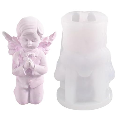 Gebet Engel Silikonform - Baby Engelsform, Kerzenform für DIYS -Handwerk Dekorative Silikonform für Harz, Fondant, DIYs ästhetische Handwerksharzguss Silikonformen für Gips Eiswürfel Duft Kerzenseifen Gebet Engel Silikonform - Baby Engelsform, Kerzenform für DIYS -Handwerk Dekorative Silikonform für Harz, Fondant, DIYs ästhetische Handwerksharzguss Silikonformen für Gips Eiswürfel Duft Kerzenseifen von Generisch