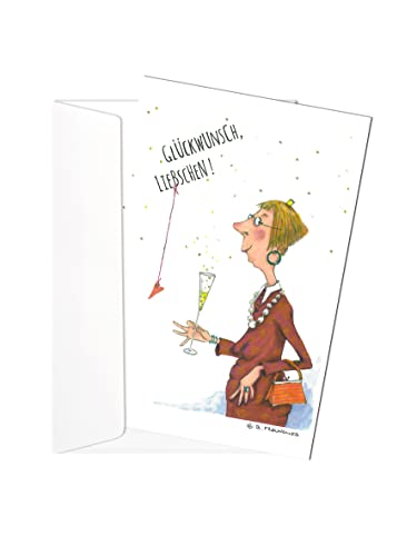 Geburtstagskarte | Glückwunsch, Liebschen! | Grußkarte Postkarte Klappkarte Karte mit Briefumschlag | Künstlerin: Barbara Freundlieb von Generisch