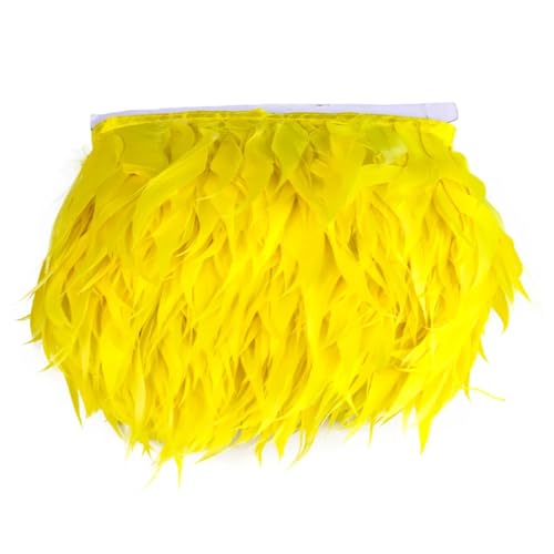 Gefärbtes Spitzenband mit Federborten, Hochzeitskleid, Nähzubehör, Federn, 10,2 - 15,2 cm, Gelb, 1 m Gefärbtes Spitzenband mit Federborten, Hochzeitskleid, Nähzubehör, Federn, 10,2 - 15,2 cm, Gelb, 1 m von Generisch