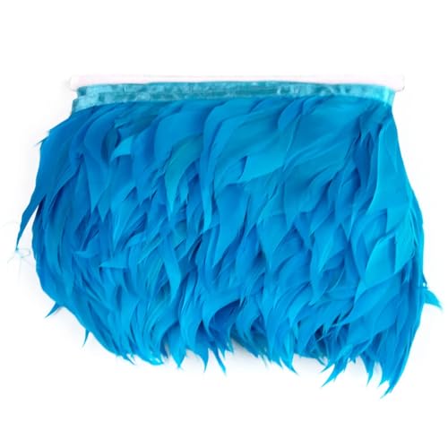 Gefärbtes Spitzenband mit Federborten, Hochzeitskleid, Nähzubehör, Federn, 10,2 - 15,2 cm, Seeblau, 1 m Gefärbtes Spitzenband mit Federborten, Hochzeitskleid, Nähzubehör, Federn, 10,2 - 15,2 cm, Seeblau, 1 m von Generisch