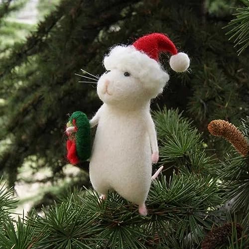 Gefilzte Weihnachtsmaus-Ornament, Mini-Filz-Tiermaus, Weihnachtsbaumdekoration, Nadelfilz, Halloween-Mäuse, Puppe für Heimdekorationen Gefilzte Weihnachtsmaus-Ornament, Mini-Filz-Tiermaus, Weihnachtsbaumdekoration, Nadelfilz, Halloween-Mäuse, Puppe für Heimdekorationen von Generisch