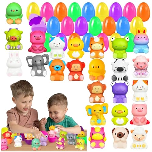 Gefüllte, vormontierte Ostereier für Kinderspielzeug, Ostereier für Ostereierparty-Accessoires, Ostereier für Osterpartys, Ostereiersuchen, Ostereier für Osterkörbe. (24) von Generisch