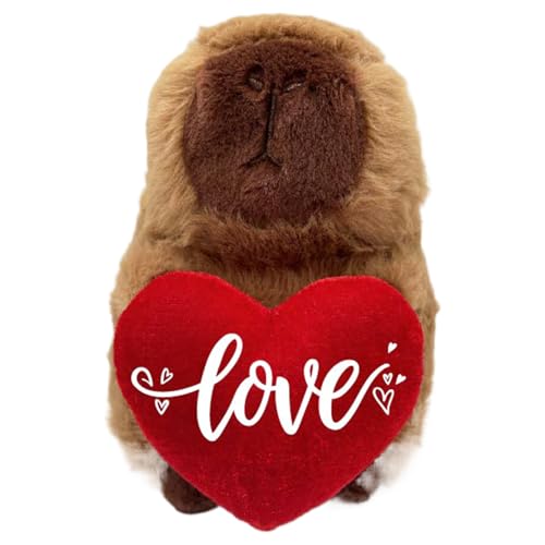 Gefüllte Capybara Plüschspielzeug, Weicher Kuscheliger Capybara, Dekoratives Gefülltes Tier, Weicher Plüschstoff Mit Gemütlicher Textur, Leicht Und Huggierbar, 25 cm, Für Schlafzimmer Oder Sofa Gefüllte Capybara Plüschspielzeug, Weicher Kuscheliger Capybara, Dekoratives Gefülltes Tier, Weicher Plüschstoff Mit Gemütlicher Textur, Leicht Und Huggierbar, 25 cm, Für Schlafzimmer Oder Sofa von Generisch