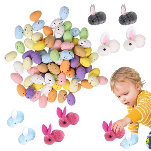 Gefüllter Osterhase,Gefüllter Osterhase | 8X kleine Hasenspielzeuge mit 24 Ostereiern | Plüschtier, Schaumstoffeier für die Tischdekoration im Frühling, Zuhause, Hochzeit Gefüllter Osterhase,Gefüllter Osterhase | 8X kleine Hasenspielzeuge mit 24 Ostereiern | Plüschtier, Schaumstoffeier für die Tischdekoration im Frühling, Zuhause, Hochzeit von Generisch