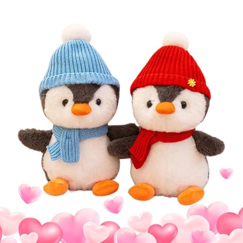 Gefüllter Pinguin -Plüsch, Pinguin -Stofftiere | Paarpuppe Set von 2,Weiche Pinguin gefülltes Tierplüschspielzeug mit Geburtstag für Kinderjungen Mädchen von Generisch