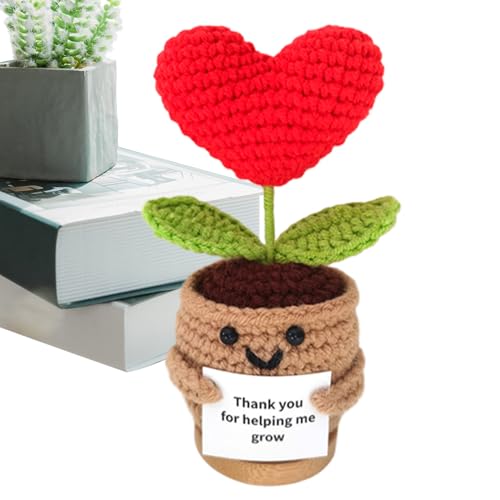 Gehäkelte Blumen, Pocket Hug Sonnenblumen, Handgefertigte Positive Häkelblumen, Gehäkelte Topfpflanze, Mutmacher Geschenk Mit Karte, Dankeschön Geschenke, 15,5x6x6cm, Liebesherz Gehäkelte Blumen, Pocket Hug Sonnenblumen, Handgefertigte Positive Häkelblumen, Gehäkelte Topfpflanze, Mutmacher Geschenk Mit Karte, Dankeschön Geschenke, 15,5x6x6cm, Liebesherz von Generisch