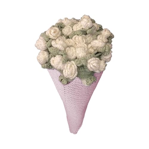 Gehäkelte Blumen Decken für Sofa Rose Bouquet Kuscheldecke Kinderdecke Häkelblumen Künstliche Outdoor Tischdecke Rund Geburtstagsgeschenke Bridesmaid Gift Häkelfans 80x80 von Generisch