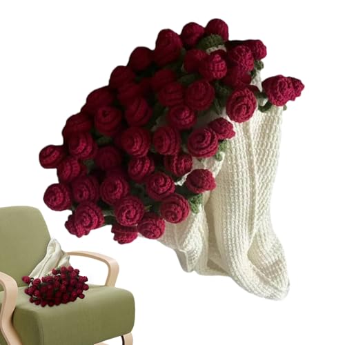 Gehäkelte Blumenstraußdecke, Weich Und Leicht Gehäkelte Blumen Decken, Häkelblumen Bouquet, Rosen Bouquet Decke, Häkeldecke, Handgefertigte Faltbare Weiche Rosendecke, Anfänger-freundlich Gehäkelte Blumenstraußdecke, Weich Und Leicht Gehäkelte Blumen Decken, Häkelblumen Bouquet, Rosen Bouquet Decke, Häkeldecke, Handgefertigte Faltbare Weiche Rosendecke, Anfänger-freundlich von Generisch