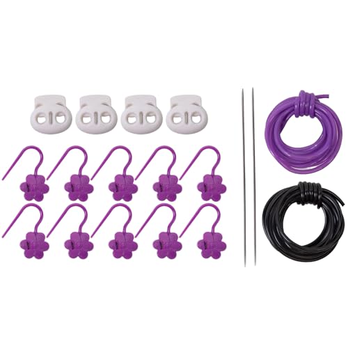 Gehäkelte Verriegelungszeichen, gehäkelte Markierungsringe | Halskette des Armbands fester Draht 18x Set Perlen, Werkzeug für Perlen, rutschfestes Armband, Klemmwerkzeuge für Schraubstöcke Gehäkelte Verriegelungszeichen, gehäkelte Markierungsringe | Halskette des Armbands fester Draht 18x Set Perlen, Werkzeug für Perlen, rutschfestes Armband, Klemmwerkzeuge für Schraubstöcke von Generisch