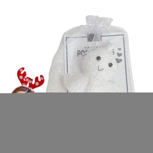 Gehäkelter Pandabär, Gehäkelter Panda-Plüsch,Süßer weicher Panda | Handgefertigter entzückender gehäkelter Panda mit Grußkarte und Organza-Paket für Thanksgiving, Kindertag, Babyparty von Generisch