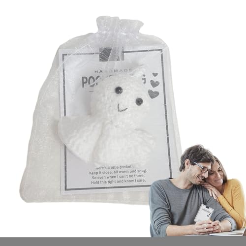 Gehäkeltes Panda-Plüschtier, Gehäkeltes Panda-Stofftier,Kuscheltiere Plüsch Panda - Handgefertigtes gehäkeltes Panda-Kuscheltier mit Grußkarte und Organza-Paket für Thanksgiving, Kindertag, Weihnachte Gehäkeltes Panda-Plüschtier, Gehäkeltes Panda-Stofftier,Kuscheltiere Plüsch Panda - Handgefertigtes gehäkeltes Panda-Kuscheltier mit Grußkarte und Organza-Paket für Thanksgiving, Kindertag, Weihnachte von Generisch