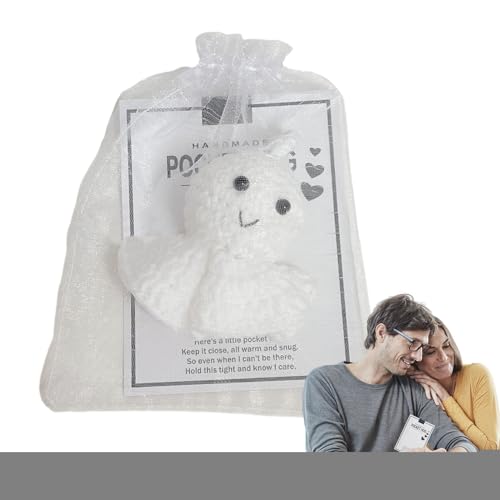Gehäkeltes Panda-Plüschtier, Gehäkeltes Panda-Stofftier,Panda-Tierspielzeug - Handgefertigter gehäkelter Panda-Plüsch mit Grußkarte und Organza-Paket für Partydekoration mit Tiermotiven, Babys, Kleink Gehäkeltes Panda-Plüschtier, Gehäkeltes Panda-Stofftier,Panda-Tierspielzeug - Handgefertigter gehäkelter Panda-Plüsch mit Grußkarte und Organza-Paket für Partydekoration mit Tiermotiven, Babys, Kleink von Generisch