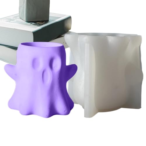 Geisterkerzenformen - Silikonform Für Halloween -Kerzen | Halloween Ghost Candle Form Set | Flexible Silikonkerker -Schimmelpilze | 3d Ghost Kerzenform | Wiederverwendbares Silikonform Für Gruselige K von Generisch