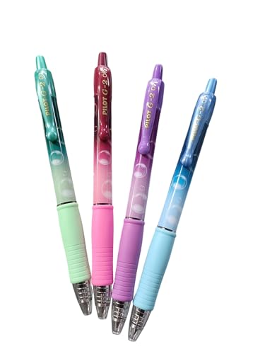 Gel-Kugelschreiber Clicker 0,7 Pilot G2 Bubble blaue Tinte Schaft Farben sortiert (Rosa, Hellblau, Grün, Violett) von Generisch