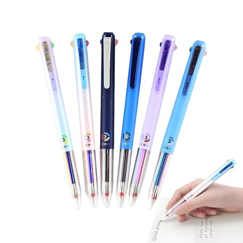 Gel Pens, 18 Color Ink Ballpoint Pens, 0.5mm Fine Tip, 6 Piece Smooth Writing Stationery Set, Essential School Supplies for Home, Art Projects, Journaling, Drawing, Note-Taking von Generisch