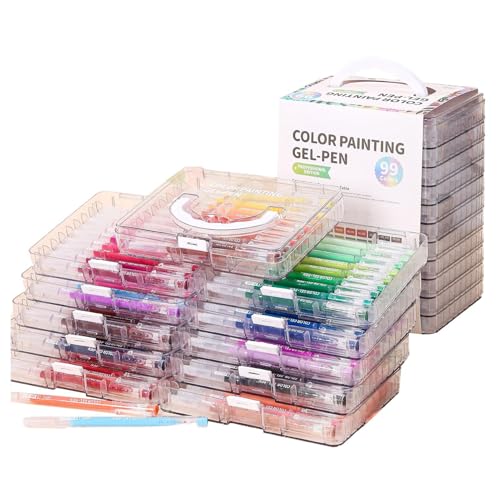 Gel Pens, Craft Markers, Colored Smooth Writing Pens, Large Capacity Ink, Storage Box Included, Ideal for Drawing, Doodling, Scrapbooks, Journaling, Projects, 45/72/99 Color Sets Gel Pens, Craft Markers, Colored Smooth Writing Pens, Large Capacity Ink, Storage Box Included, Ideal for Drawing, Doodling, Scrapbooks, Journaling, Projects, 45/72/99 Color Sets von Generisch