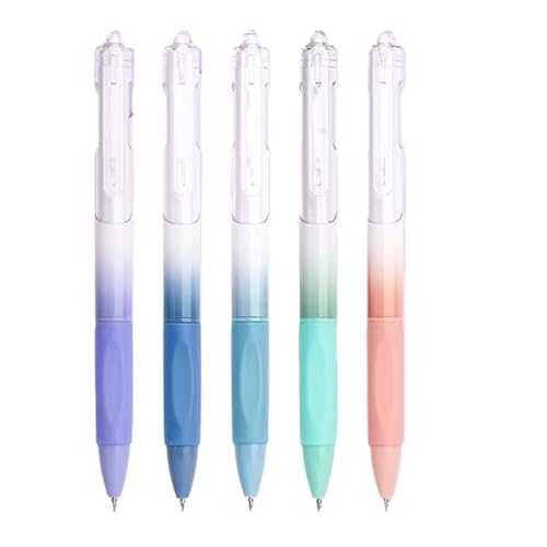 Gel Stift Set 5-tlg Kugelschreiber Schnelltrocknend & Schmutzabweisend Für Schule Büro Farbverlauf Design & Präzisionsspitze (14cm Länge) von Generisch