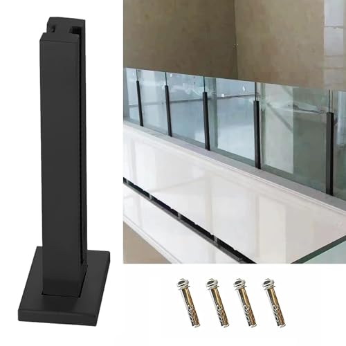 Geländer-Klemme für den Innenbereich, aus Glas, für Dachböden, Treppen, quadratisch, Sicherheitsgeländer, einfache Installation, mittlere Pfostenhöhe 105 cm, für moderne Häuser Geländer-Klemme für den Innenbereich, aus Glas, für Dachböden, Treppen, quadratisch, Sicherheitsgeländer, einfache Installation, mittlere Pfostenhöhe 105 cm, für moderne Häuser von Generisch