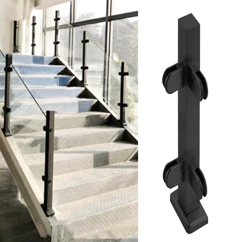 Geländer-Set aus Edelstahl, schwarz, für den Innen- und Außenbereich, Sicherheitsgeländer mit Klemmen, verstellbare Höhe 61 cm - 106,7 cm, stilvolle Deck-Balustrade H-110 cm Geländer-Set aus Edelstahl, schwarz, für den Innen- und Außenbereich, Sicherheitsgeländer mit Klemmen, verstellbare Höhe 61 cm - 106,7 cm, stilvolle Deck-Balustrade H-110 cm von Generisch