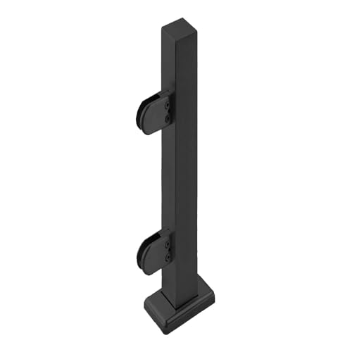 Geländerpfosten-Set aus schwarzem Glas, 304 Edelstahl, 90 cm, quadratische Leitplanke mit Klemme für DIY-Terrassen- und Treppenschutz-Trennwände Geländerpfosten-Set aus schwarzem Glas, 304 Edelstahl, 90 cm, quadratische Leitplanke mit Klemme für DIY-Terrassen- und Treppenschutz-Trennwände von Generisch