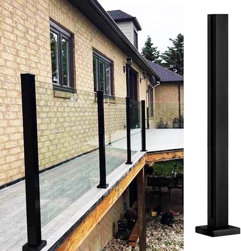 Geländerpfosten-System aus Edelstahl 304 für Decks und Balkone, 10/12 mm Klemme, einfache Installation, Balustrade für Innen- und Außenbereich, tiefes Kaffeefarben, 50 cm Höhe von Generisch