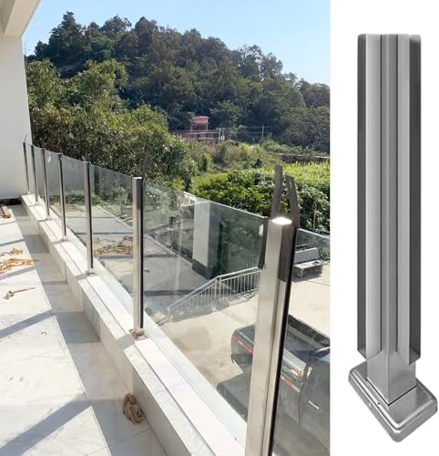 Geländerpfosten aus Edelstahl für Innen- und Außenplattformen, Balkon, Terrasse, Pool, Garten, Treppen – langlebige il-Klemme für Sicherheit und Stil von Generisch