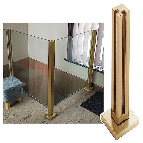 Geländerpfosten für Glasgeländersystem, modernes Set für den Innenbereich, mit quadratischer Klemme, für den Außenbereich, Balkon, Treppe, Geländer, Zaun – stilvolles und langlebiges Design Geländerpfosten für Glasgeländersystem, modernes Set für den Innenbereich, mit quadratischer Klemme, für den Außenbereich, Balkon, Treppe, Geländer, Zaun – stilvolles und langlebiges Design von Generisch