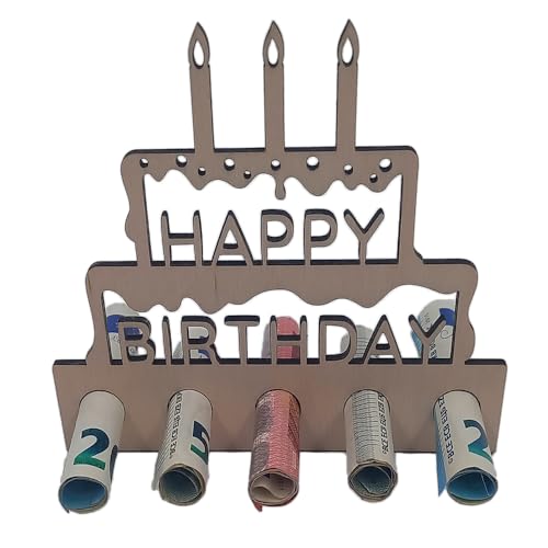 Geldgeschenk aus Holz für Geburtstag, Jubiläum, Herzlichen Glückwunsch, TORTE mit HAPPY BIRTHDAY, 3mm Birkenholz gelasert Geldgeschenk aus Holz für Geburtstag, Jubiläum, Herzlichen Glückwunsch, TORTE mit HAPPY BIRTHDAY, 3mm Birkenholz gelasert von Generisch