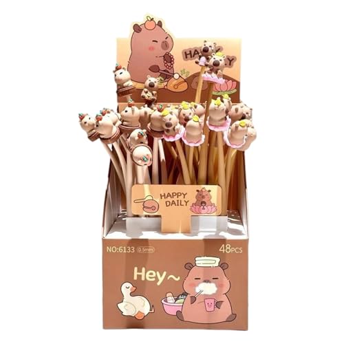 Gelschreiber - 0.5 Mm Niedliche Capybara Kugelschreiber - Schreibwaren Set 48 Stück Für Unterrichtsgeschenke Kinder Schüler Partys Gastgeschenk Mädchen Gelschreiber - 0.5 Mm Niedliche Capybara Kugelschreiber - Schreibwaren Set 48 Stück Für Unterrichtsgeschenke Kinder Schüler Partys Gastgeschenk Mädchen von Generisch
