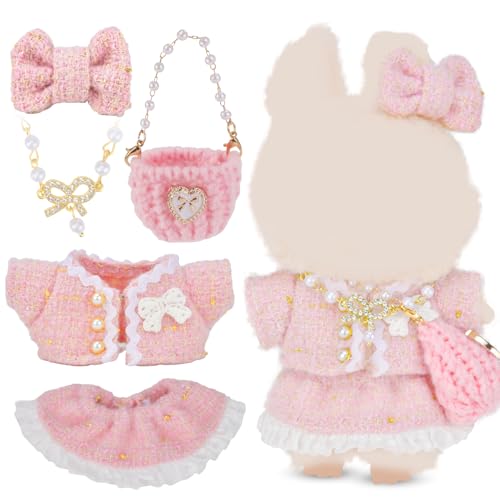 Generic 17 cm rosa Puppenkleidung, geeignet für Puppen, rosa Puppenzubehör-Set mit 1 Oberteil, 1 Kleid, 1 Perlenkette, 1 Handtasche, Geschenk für Jungen und Mädchen, Kleidung, Zubehör, keine Puppe Generic 17 cm rosa Puppenkleidung, geeignet für Puppen, rosa Puppenzubehör-Set mit 1 Oberteil, 1 Kleid, 1 Perlenkette, 1 Handtasche, Geschenk für Jungen und Mädchen, Kleidung, Zubehör, keine Puppe von Generisch