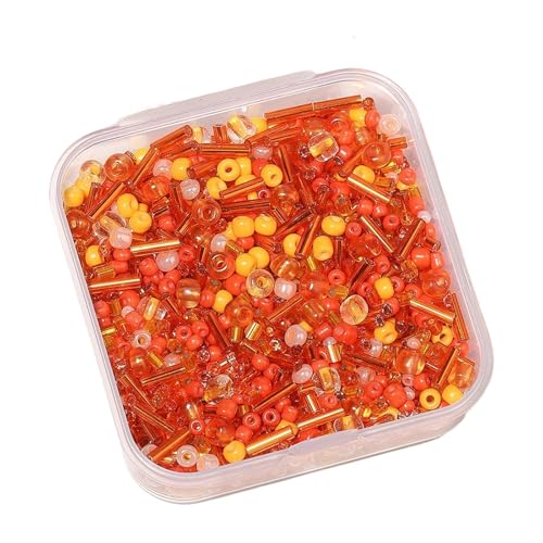Generico 700 Stück/Box gemischte runde Glasperlen, in Trompetenform, für Bekleidungszubehör (2 Boxen mit 1400 Stück) von Generisch