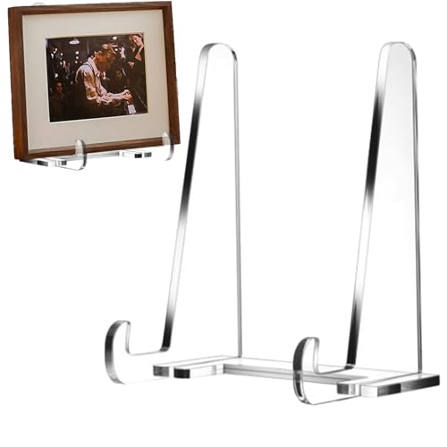 Generico Acryl-Fotoständer, Acryl-Plattenhalter,Klare Fotoständer - Sammlung von Staffeleien für die Küche zu Hause, Tischaufbewahrung für Kunstwerke von Generisch