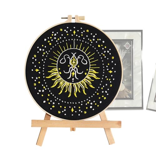 Generico Einfaches Stickset für Anfänger, Punsch-Stickset für Anfänger, einfaches Tarotstich-Set | Handgemachte Stanznadeln mit einem Tuch für Anfänger von Generisch