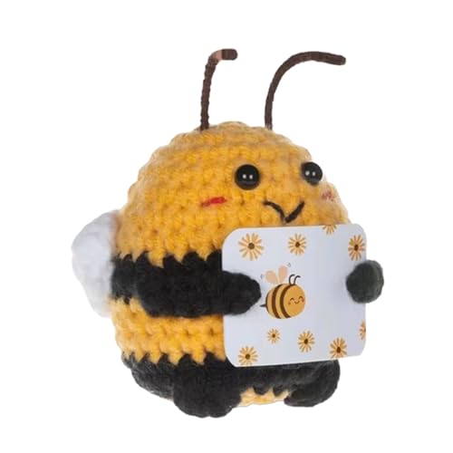 Generico Häkelpuppe – Strickpuppe zur Unterstützung, Tischdekoration in Kürbisform, Biene, handgeflochten, für Schminktisch, Nachttisch von Generisch