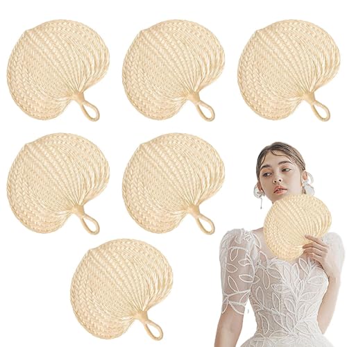 Generico Handfächer aus Bast, handgefertigt, mit Palmblättern, Tischdekoration im chinesischen Stil mit Geflecht für Hochzeiten und Sommerpartys Generico Handfächer aus Bast, handgefertigt, mit Palmblättern, Tischdekoration im chinesischen Stil mit Geflecht für Hochzeiten und Sommerpartys von Generisch