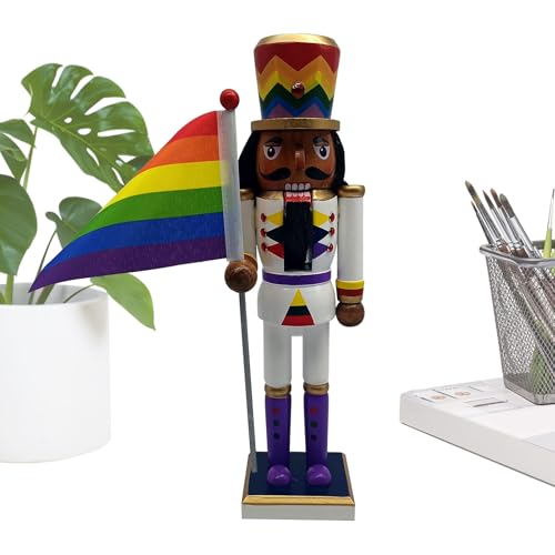 Generico Nussknacker für Weihnachten | Holzfigur Weihnachtsnussknacker, Flaggenhalter Traditionelle Dekoration für Fensterbank Bücherregal Nacht Generico Nussknacker für Weihnachten | Holzfigur Weihnachtsnussknacker, Flaggenhalter Traditionelle Dekoration für Fensterbank Bücherregal Nacht von Generisch